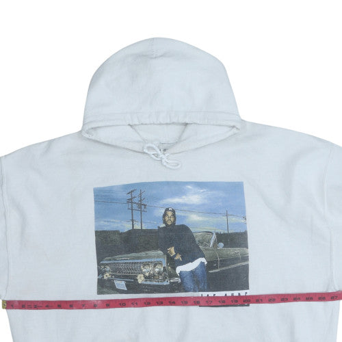 Mens UK Size L Ice Cube White Pullover Hoodie