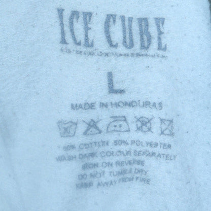Mens UK Size L Ice Cube White Pullover Hoodie