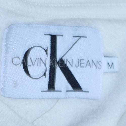 Mens UK Size M Calvin Klein Jeans White Pullover Sweatshirt