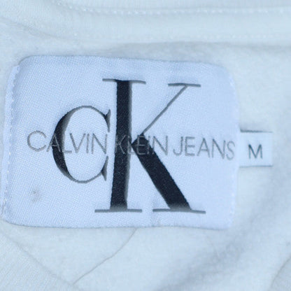 Mens UK Size M Calvin Klein Jeans White Pullover Sweatshirt