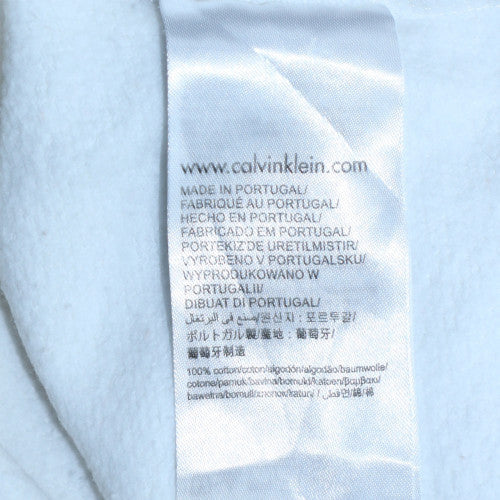 Mens UK Size M Calvin Klein Jeans White Pullover Sweatshirt