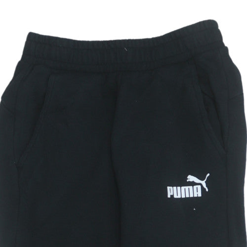 Mens UK Size XS PUMA Regular Fit Jogger Black Trousers