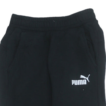 Mens UK Size XS PUMA Regular Fit Jogger Black Trousers