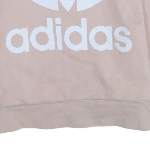Womens UK Size 8 adidas Beige Pullover Hoodie