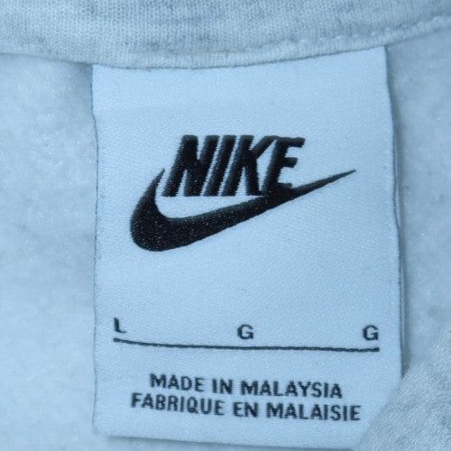 Mens UK Size L Nike Grey Pullover Hoodie