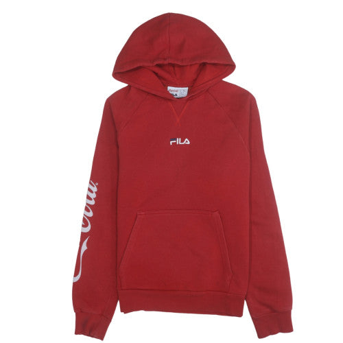 Mens UK Size S FILA Red Pullover Hoodie