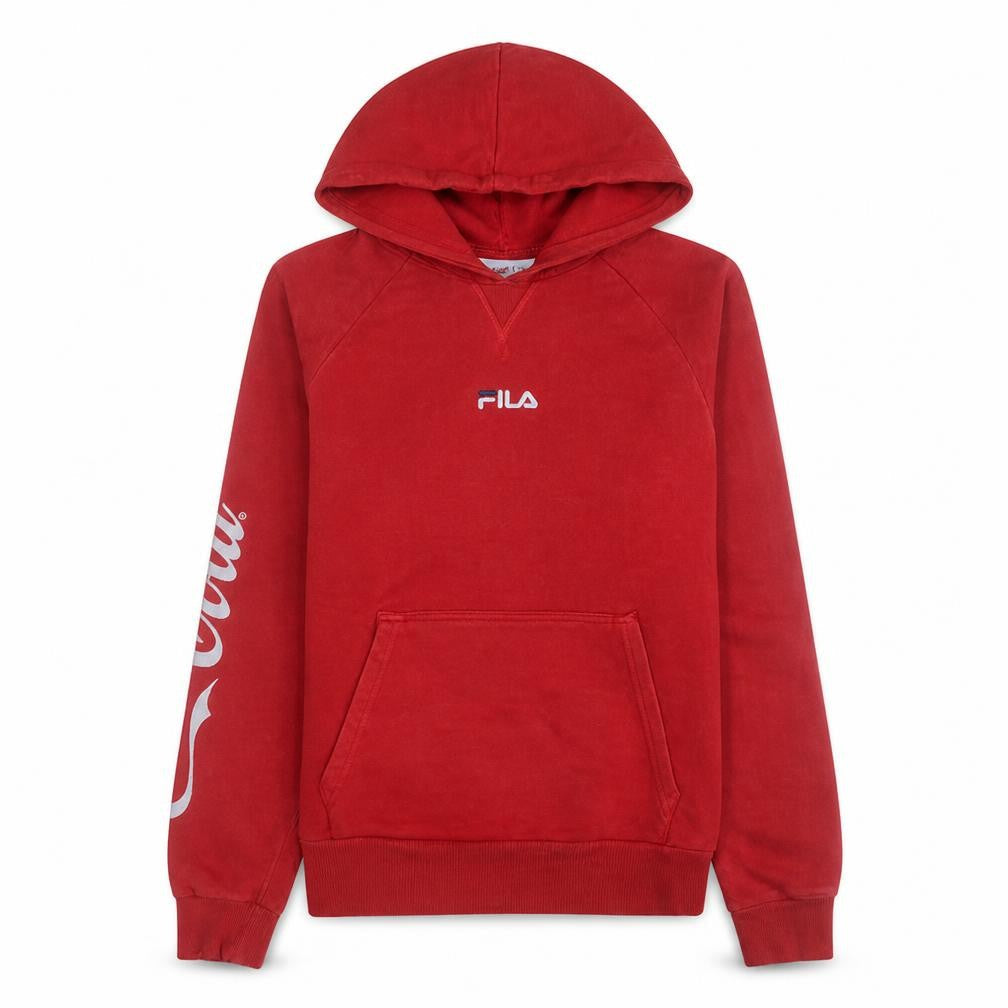 Mens UK Size S FILA Red Pullover Hoodie