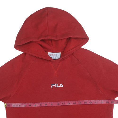 Mens UK Size S FILA Red Pullover Hoodie