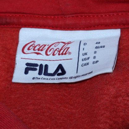 Mens UK Size S FILA Red Pullover Hoodie