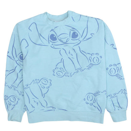 Womens UK Size S Disney Blue Pullover Sweatshirt