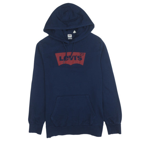 Mens UK Size M Levi's Blue Pullover Hoodie