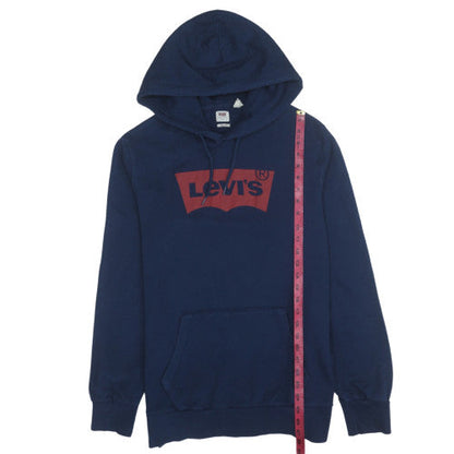 Mens UK Size M Levi's Blue Pullover Hoodie