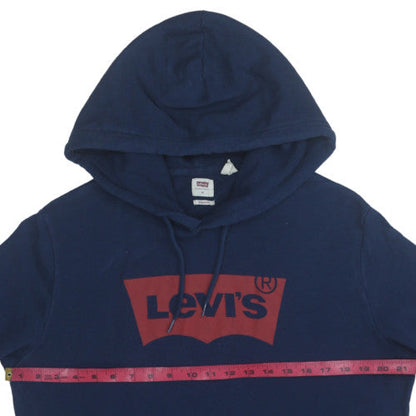 Mens UK Size M Levi's Blue Pullover Hoodie