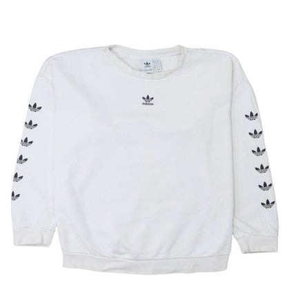 Womens UK Size 12 adidas White Pullover Sweatshirt