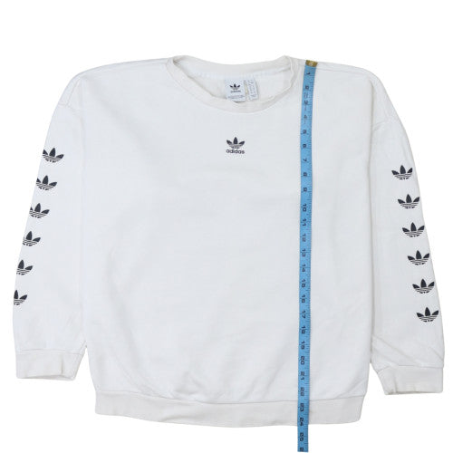 Womens UK Size 12 adidas White Pullover Sweatshirt