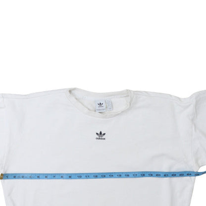 Womens UK Size 12 adidas White Pullover Sweatshirt