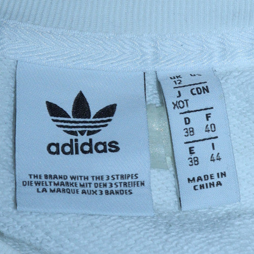 Womens UK Size 12 adidas White Pullover Sweatshirt