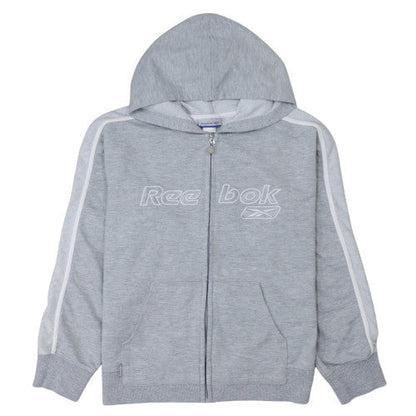 Womens UK Size M Reebok Grey Full Zip Hoodie
