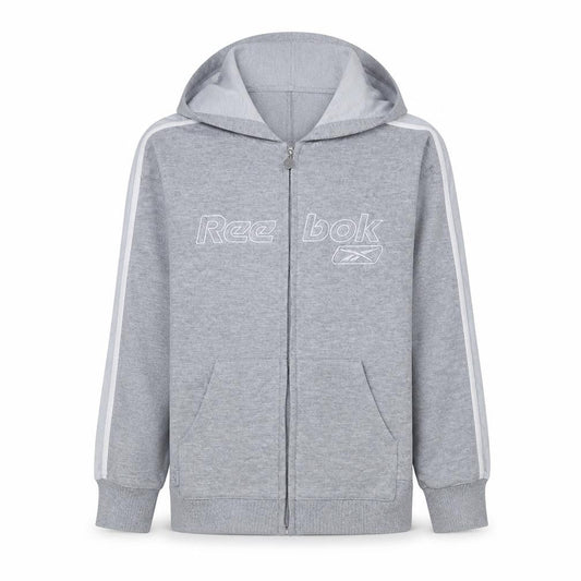 Womens UK Size M Reebok Grey Full Zip Hoodie