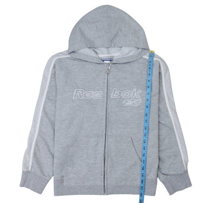 Womens UK Size M Reebok Grey Full Zip Hoodie