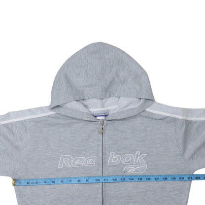 Womens UK Size M Reebok Grey Full Zip Hoodie