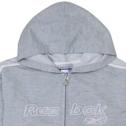 Womens UK Size M Reebok Grey Full Zip Hoodie