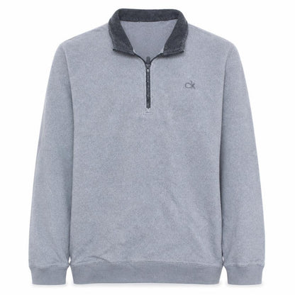 Mens UK Size XL Calvin Klein Grey Henley Sweatshirt