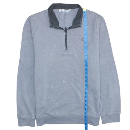 Mens UK Size XL Calvin Klein Grey Henley Sweatshirt