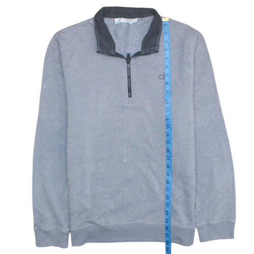Mens UK Size XL Calvin Klein Grey Henley Sweatshirt