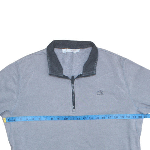 Mens UK Size XL Calvin Klein Grey Henley Sweatshirt