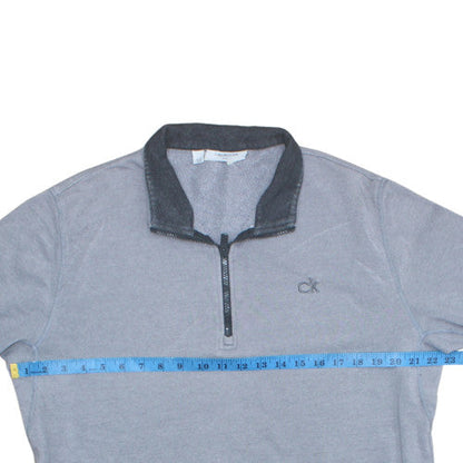 Mens UK Size XL Calvin Klein Grey Henley Sweatshirt