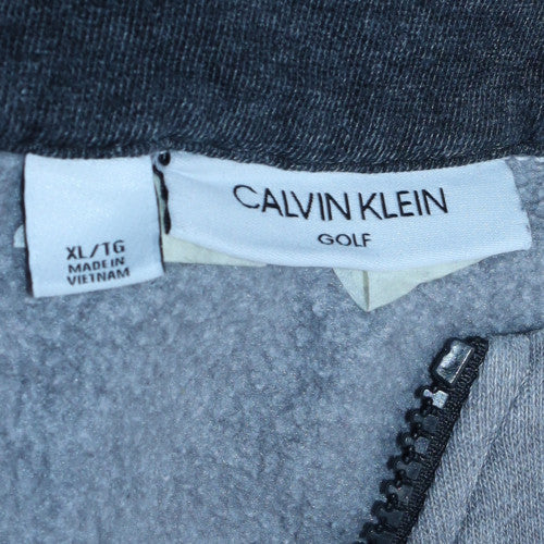 Mens UK Size XL Calvin Klein Grey Henley Sweatshirt