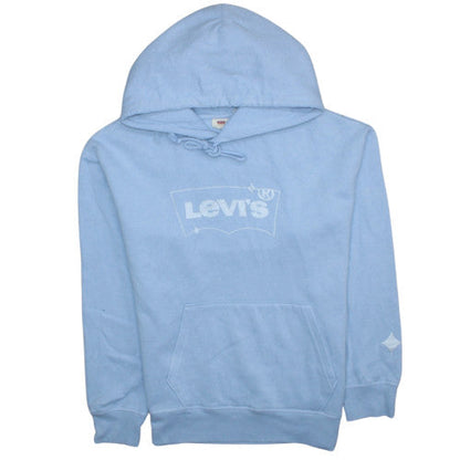 Mens UK Size M Levi's Blue Pullover Hoodie