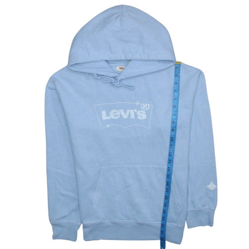 Mens UK Size M Levi's Blue Pullover Hoodie