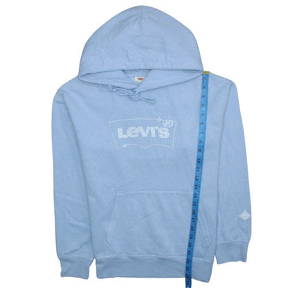 Mens UK Size M Levi's Blue Pullover Hoodie