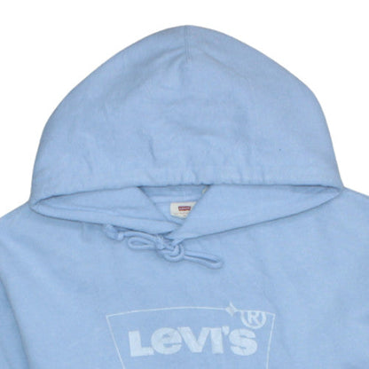 Mens UK Size M Levi's Blue Pullover Hoodie