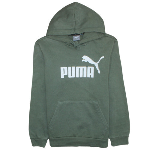Mens UK Size S PUMA Green Pullover Hoodie