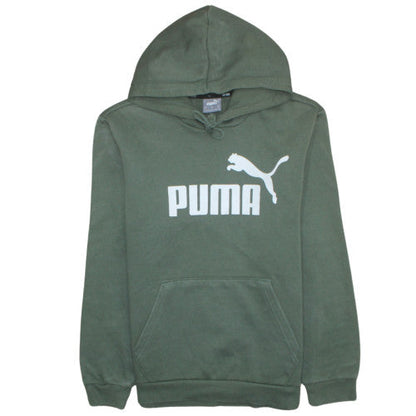 Mens UK Size S PUMA Green Pullover Hoodie