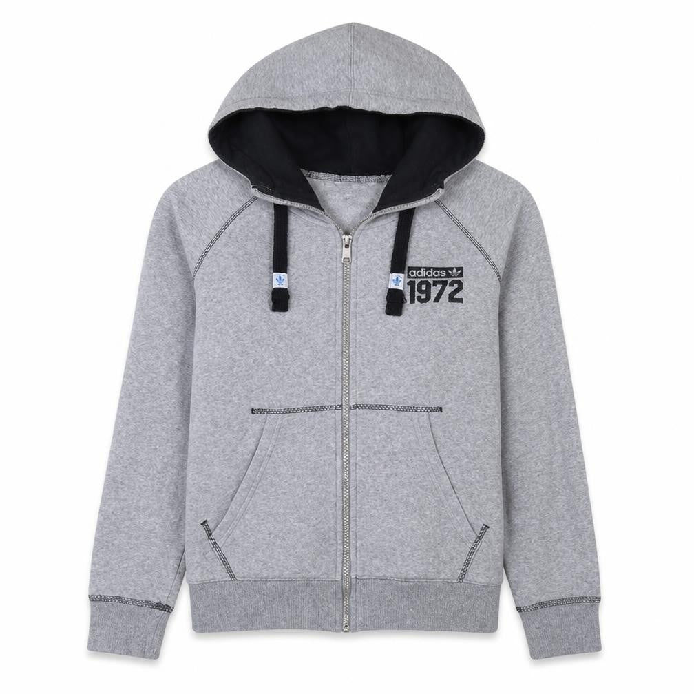 Womens UK Size 14 adidas Grey Full Zip Hoodie