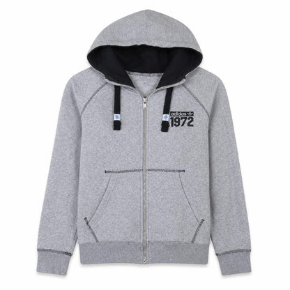 Womens UK Size 14 adidas Grey Full Zip Hoodie