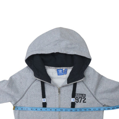 Womens UK Size 14 adidas Grey Full Zip Hoodie