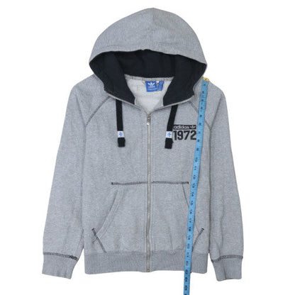Womens UK Size 14 adidas Grey Full Zip Hoodie