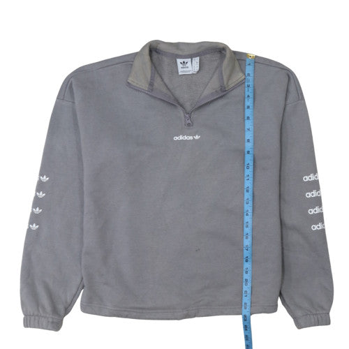 Womens UK Size 10 adidas Grey Pullover Sweatshirt