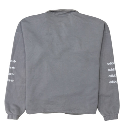 Womens UK Size 10 adidas Grey Pullover Sweatshirt