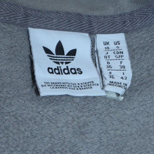 Womens UK Size 10 adidas Grey Pullover Sweatshirt