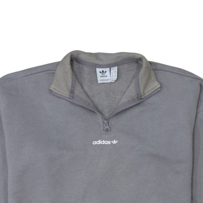 Womens UK Size 10 adidas Grey Pullover Sweatshirt