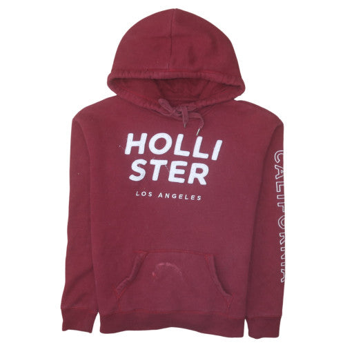 Mens UK Size S Hollister Red Pullover Hoodie
