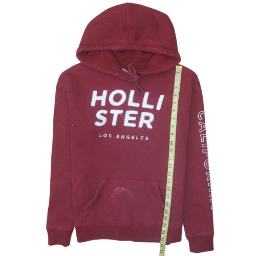 Mens UK Size S Hollister Red Pullover Hoodie