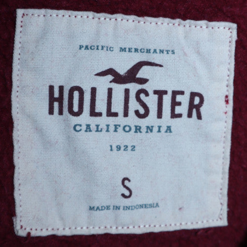 Mens UK Size S Hollister Red Pullover Hoodie
