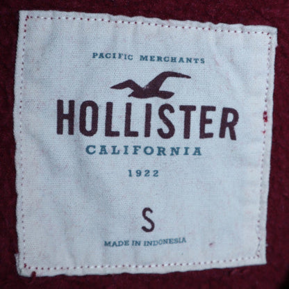 Mens UK Size S Hollister Red Pullover Hoodie